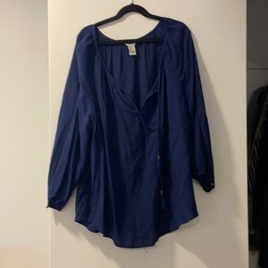 Navy Blue Blouse
